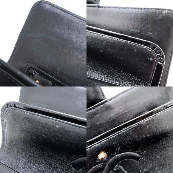 CHANEL Matelasse 23 A01113 Shoulder Bag Patent Leather Black - Picture 7 of 10
